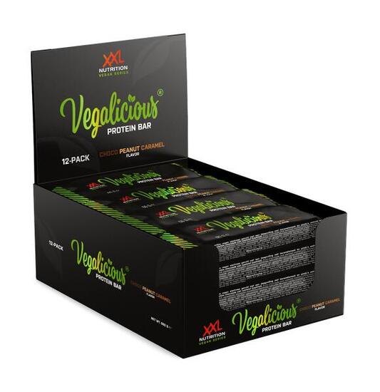 Vegalicious Protein Bar - 12g Proteïne, Vegan Eiwitrepen - Karamel - 12 Repen