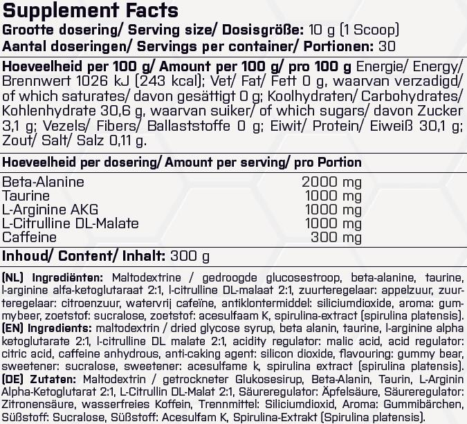 Blast! Pre Workout - Pre-Workout - Gummybear - 300 grammes (30 doses) 2/2