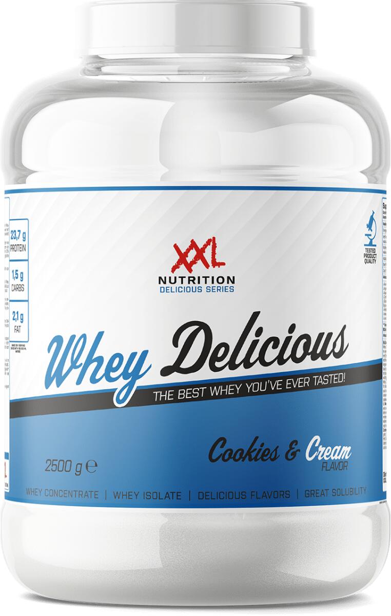XXL NUTRITION Whey Delicious - Proteïne Poeder - Cookies & Cream - 2500 gram