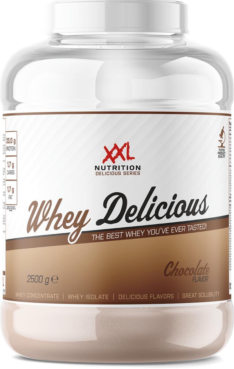 XXL NUTRITION Whey Delicious - 80% Eiwit, Proteïne Poeder - Chocolade - 2500 gram (83 shakes)
