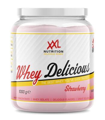 Whey delicious - 80% eiwit. proteïne poeder - aardbei banaan - 450g (15 shakes)
