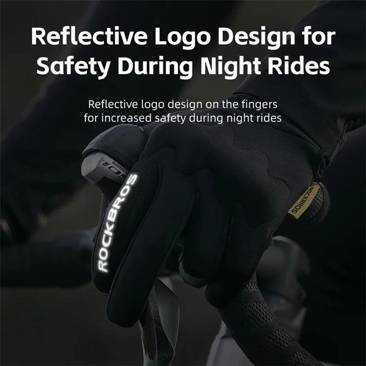 Par de guantes de ciclismo exteriores antideslizantes con pantalla táctil 3/6