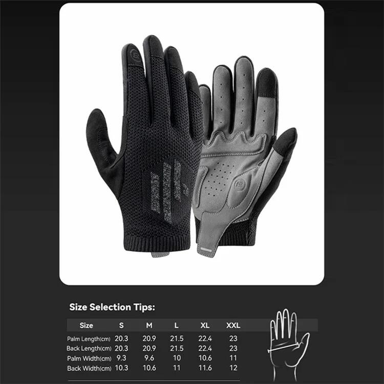 Paar volledige vinger fietshandschoenen voor heren 7/7