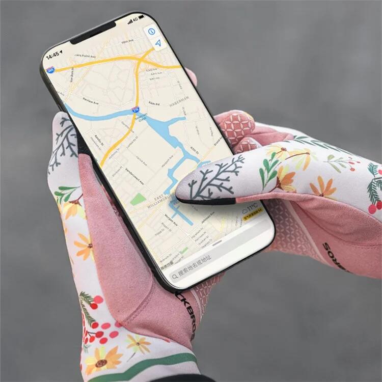 Par de guantes de ciclismo antideslizantes para mujer 3/6