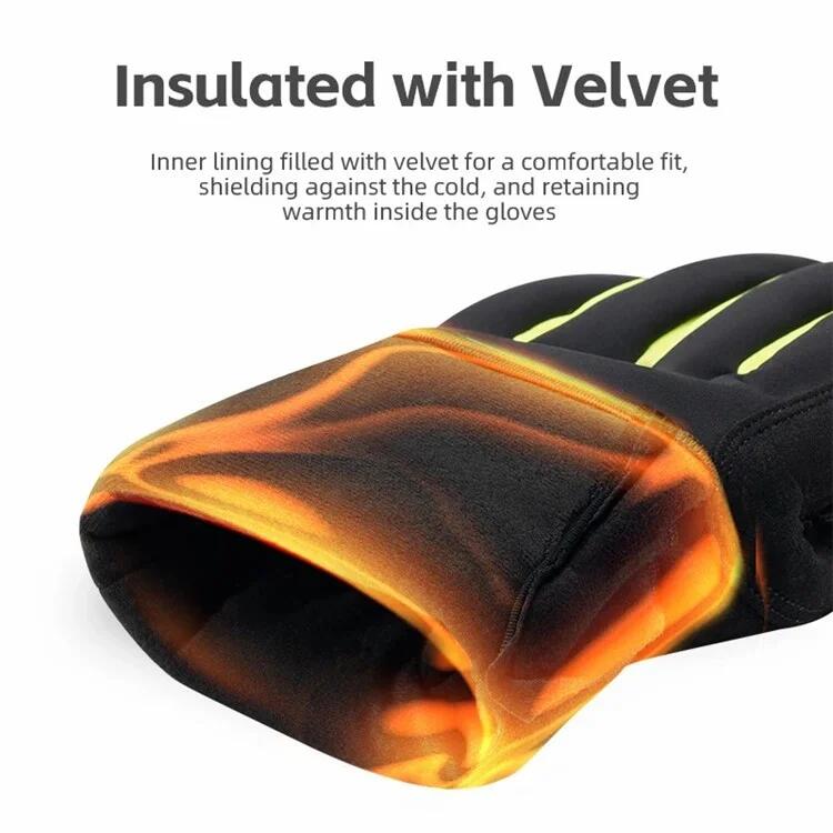 ROCKBROS Gants de vélo d'hiver imperméables au vent et à