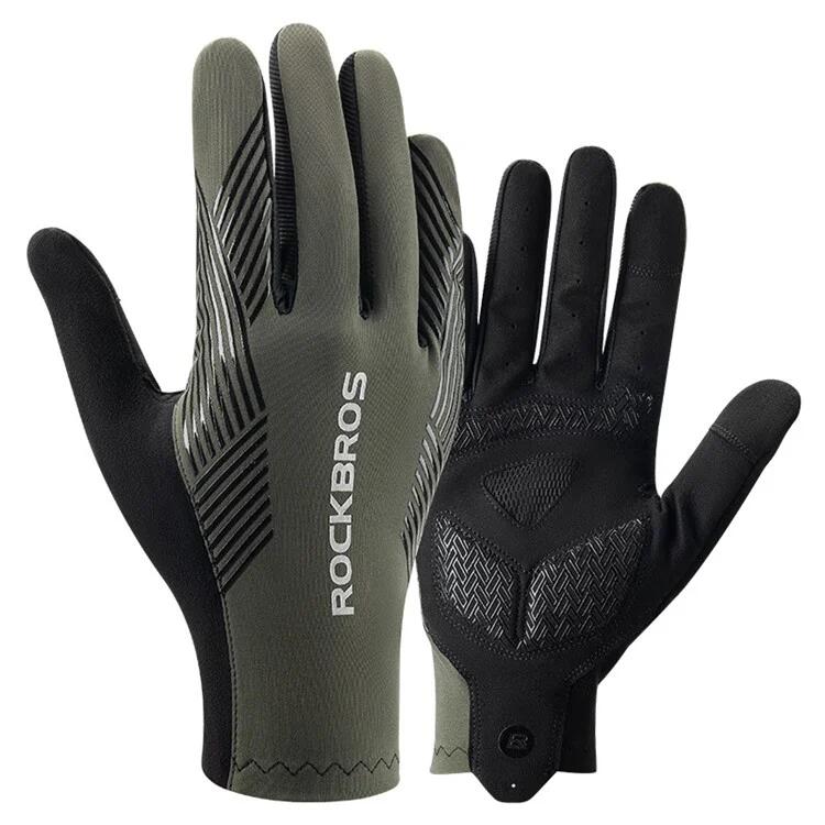ROCKBROS Paar Fahrradhandschuhe mit vollen Fingern und Touchscreen