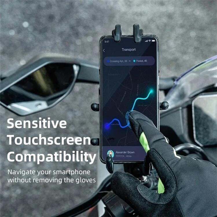 Par de guantes de ciclismo cálidos con dedos completos y pantalla táctil 2/6