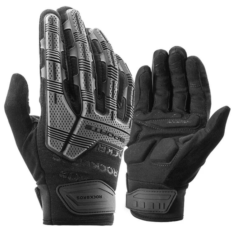 ROCKBROS Thick 6mm Full Finger Cycling Gloves Shockproof Outdoor Pair
