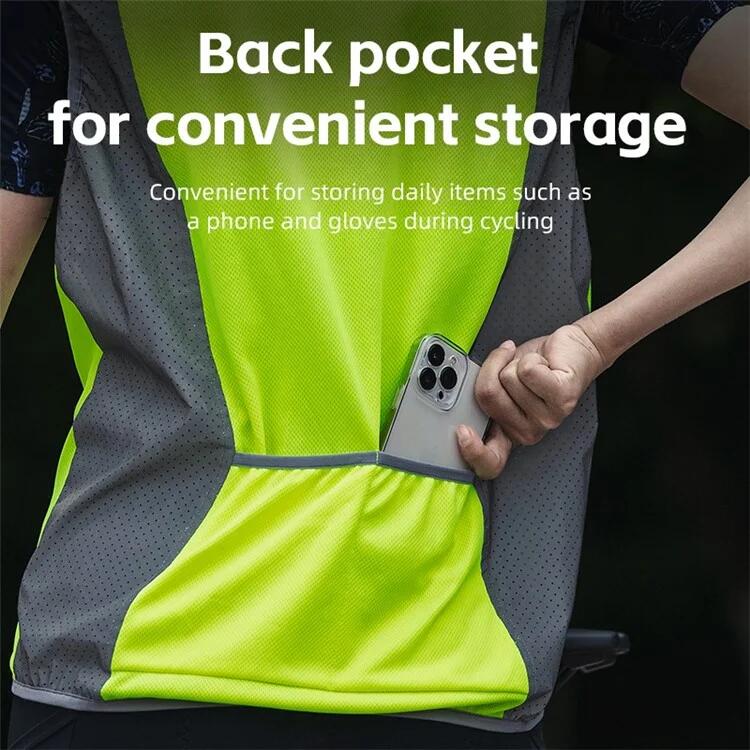 Veste gilet réfléchissant haute visibilité avec sangles élastiques pour