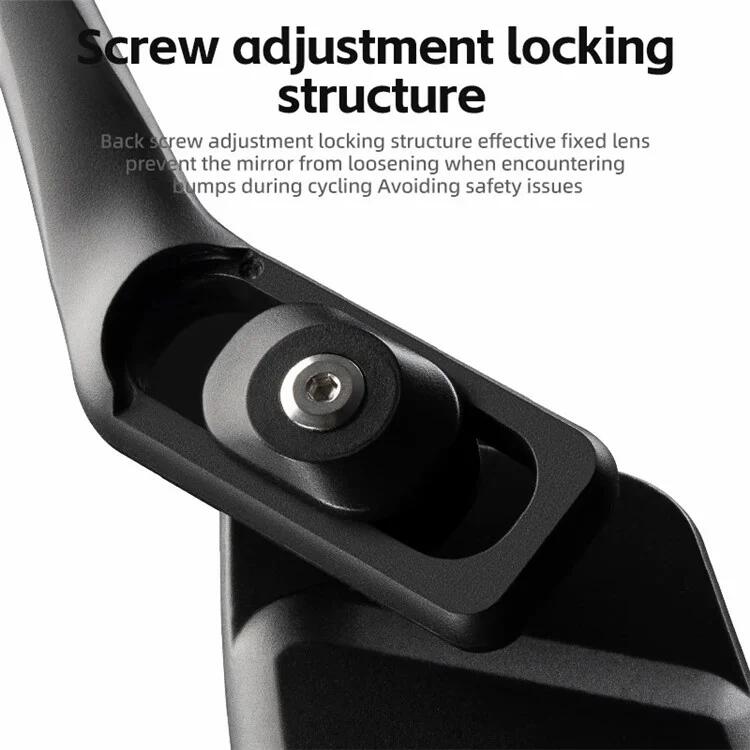 360° Rotating Stainless Steel Bike Mirror - Left Side 4/7