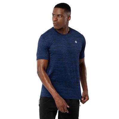 Heren fitness t-shirt korte mouw endurance marineblauw