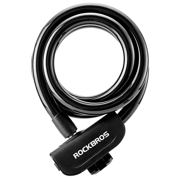 Cadeado enrolado de aço para bicicleta rockbros rks515