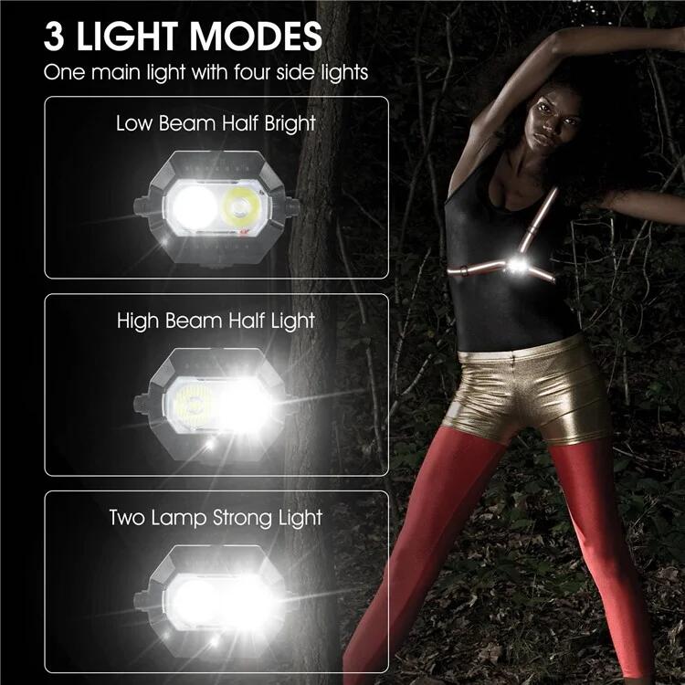 Harnais avec LED de sécurité WEST BIKING  Étanche IPX4 5/7