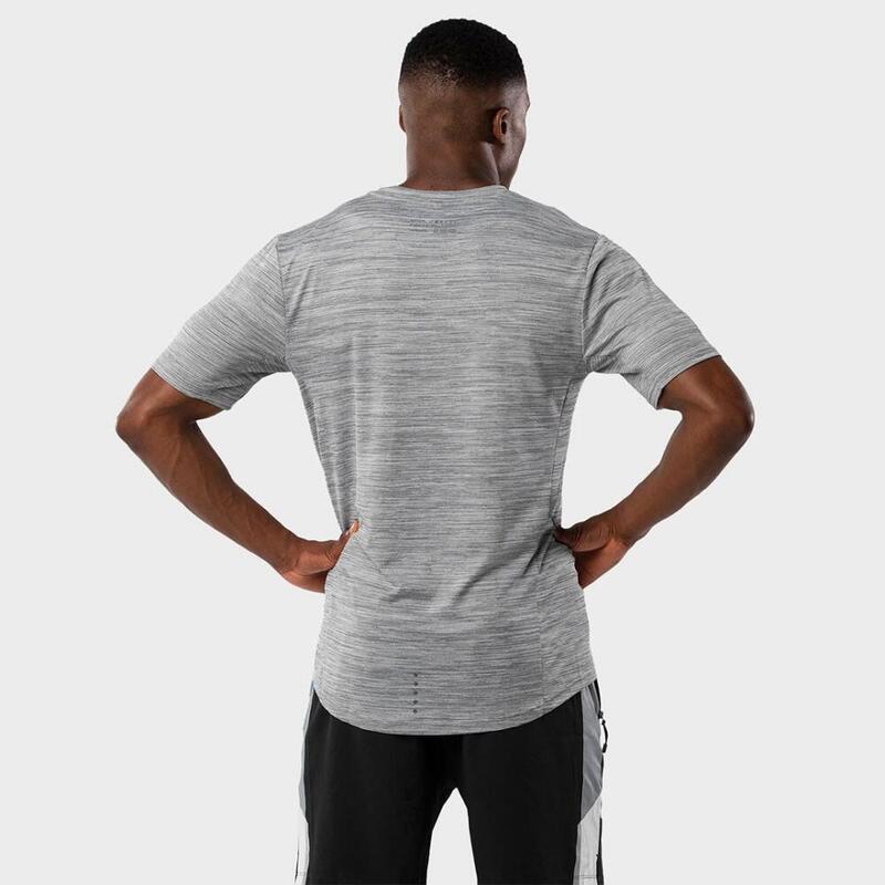 Heren Fitness t-shirt korte mouw Resistance Zilvergrijs