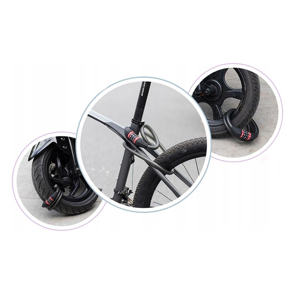 Antifurto de bicicleta com combinação Rockbros RKS507-BK 1,2 m - preto 2/7