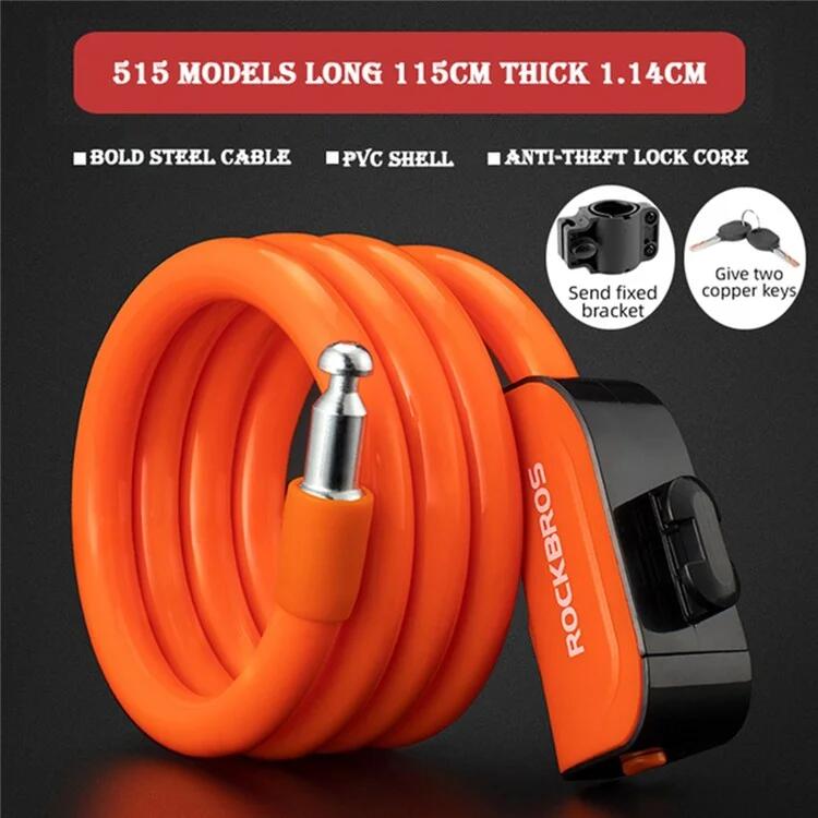 Antivol de Vélo ROCKBROS RKS515 Enroulable en Acier 3/3