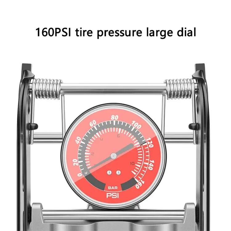 Pompa a pavimento ad alta pressione ROCKBROS 160PSI con manometro 4/7