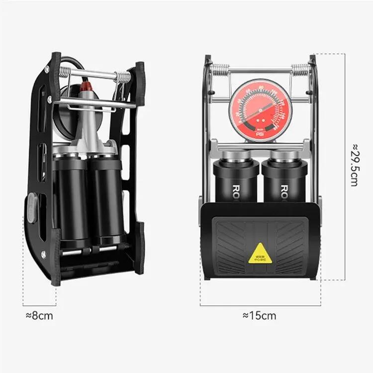 Pompa a pavimento ad alta pressione ROCKBROS 160PSI con manometro 7/7