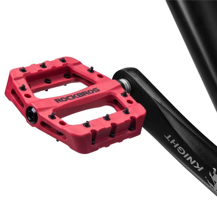 Pedales de bicicleta de montaña de nylon ultraligeras - Rojo 2/7