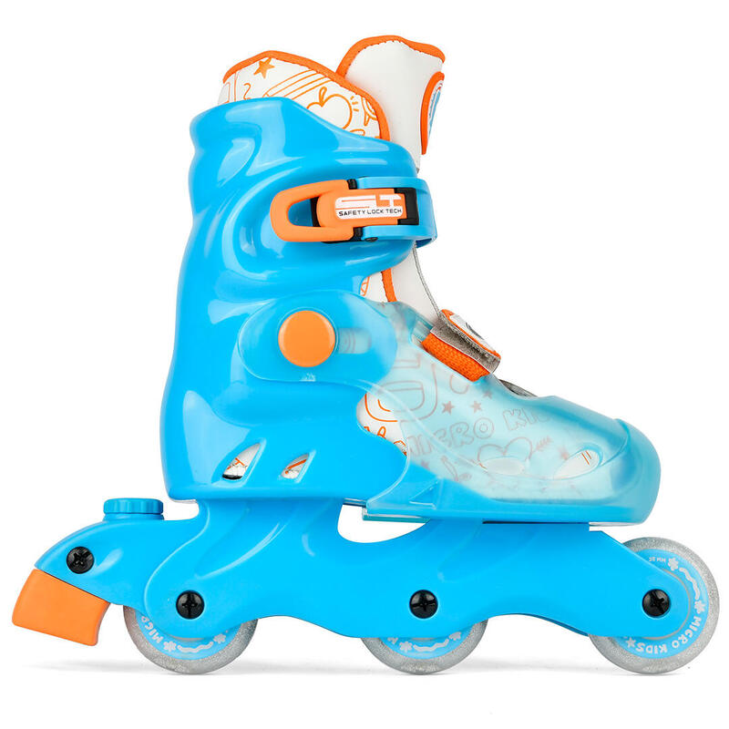 Roller en ligne extensibles pour enfants Micro Skate Future Bleu