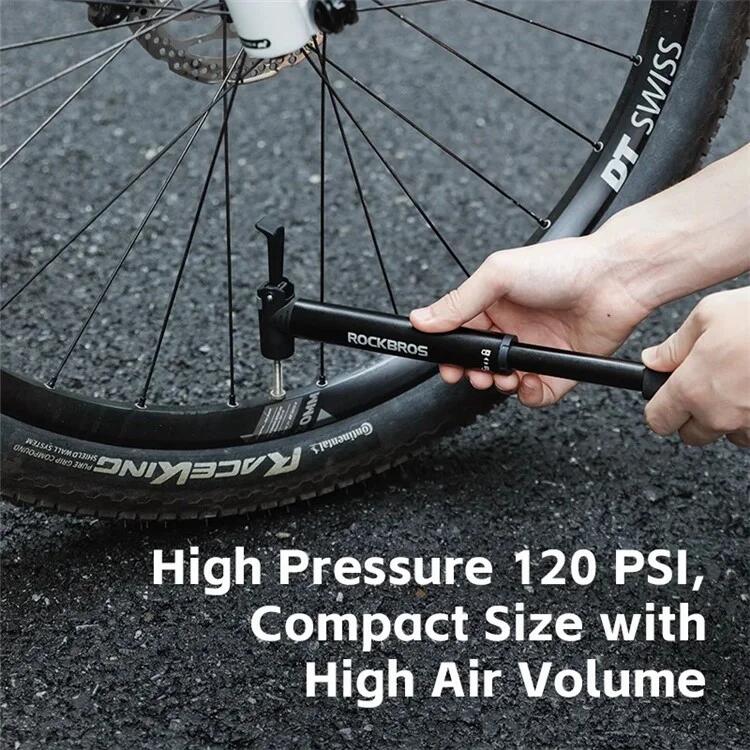 Draagbare luchtpomp voor fiets en elektrische fiets, 120 PSI 3/5