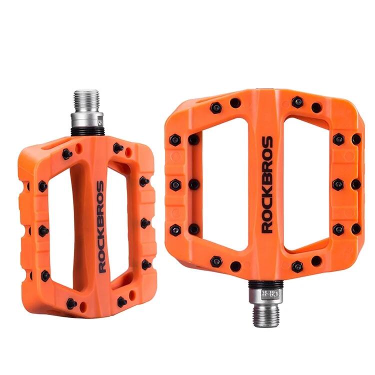 ROCKBROS Pedali per mountain bike in nylon - Arancioni