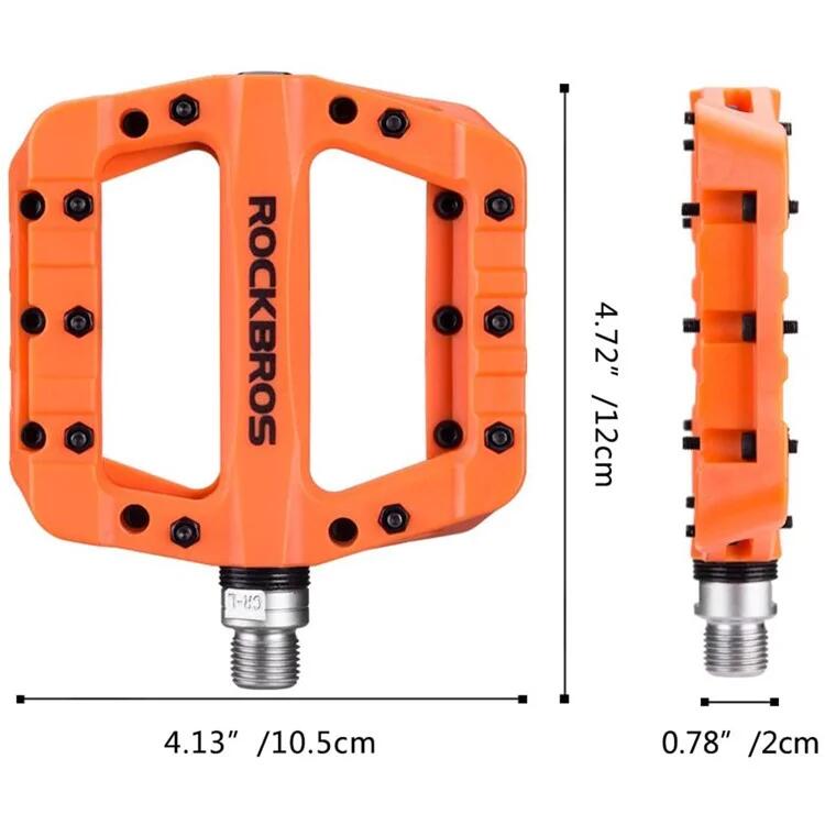 Pédales de vélo de montagne en fibre de nylon - Orange 7/7