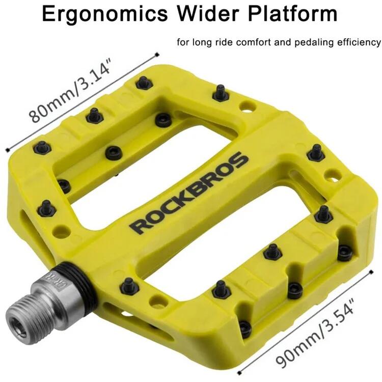 Pedales de bicicleta de montaña de nylon ultraligeras - Verde 4/7
