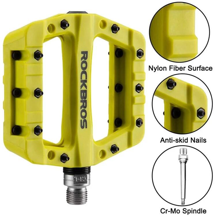 Pedales de bicicleta de montaña de nylon ultraligeras - Verde 5/7