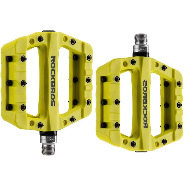 ROCKBROS Pedali per mountain bike in nylon ultraleggeri - Verdi