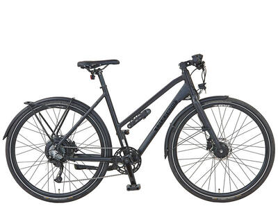 Urbanicer, dames e-bike, 28", 8 sp, 7ah naafaccu, zwart