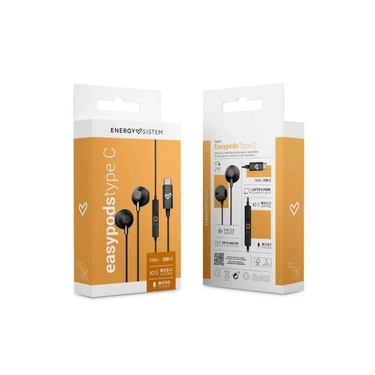Auriculares de botão Energy Sistem EasyPods Type C Space Preto 4/4