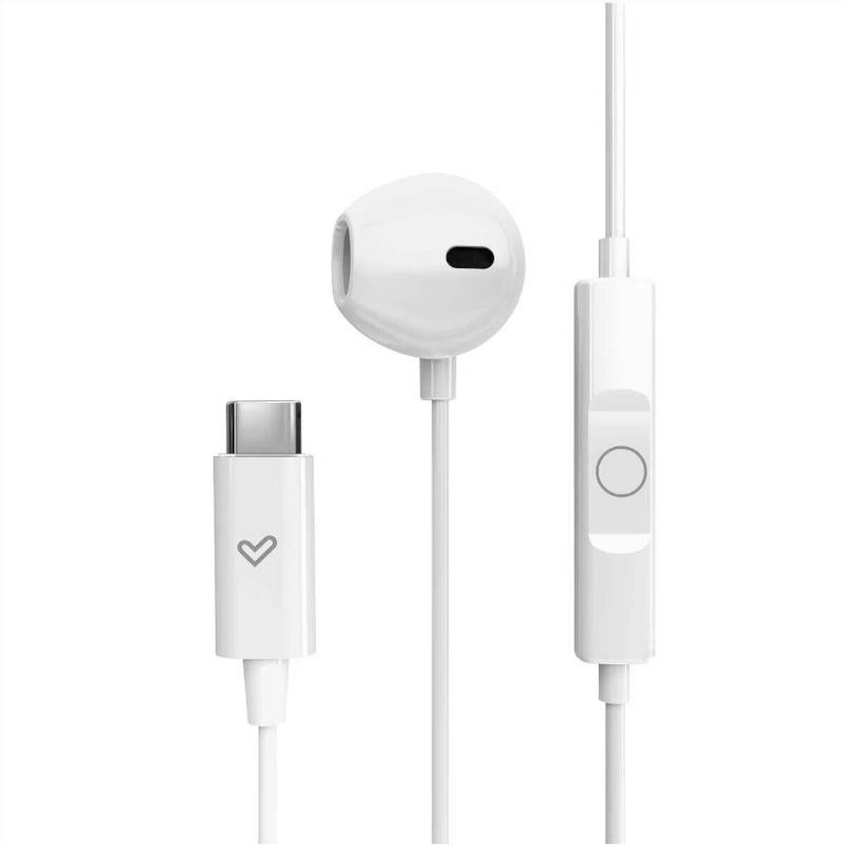 Auriculares Energy Sistem EasyPods Type C Snow Blanco 3/4