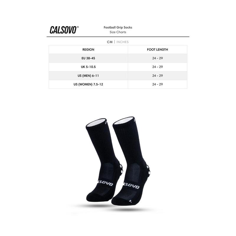 CALSOVO - Chaussettes antidérapantes - Taille unique - Football