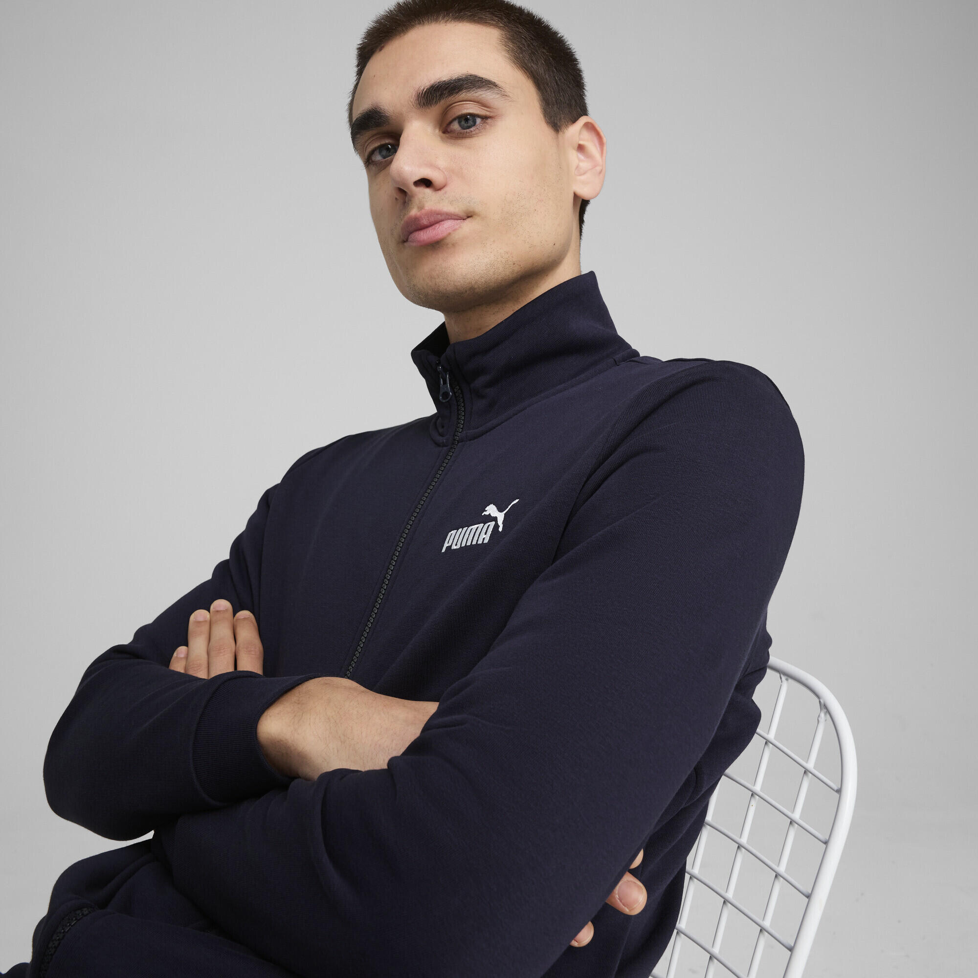 Agasalho Puma Ess Sweat Suit Tr, Azul, Homens 3/7