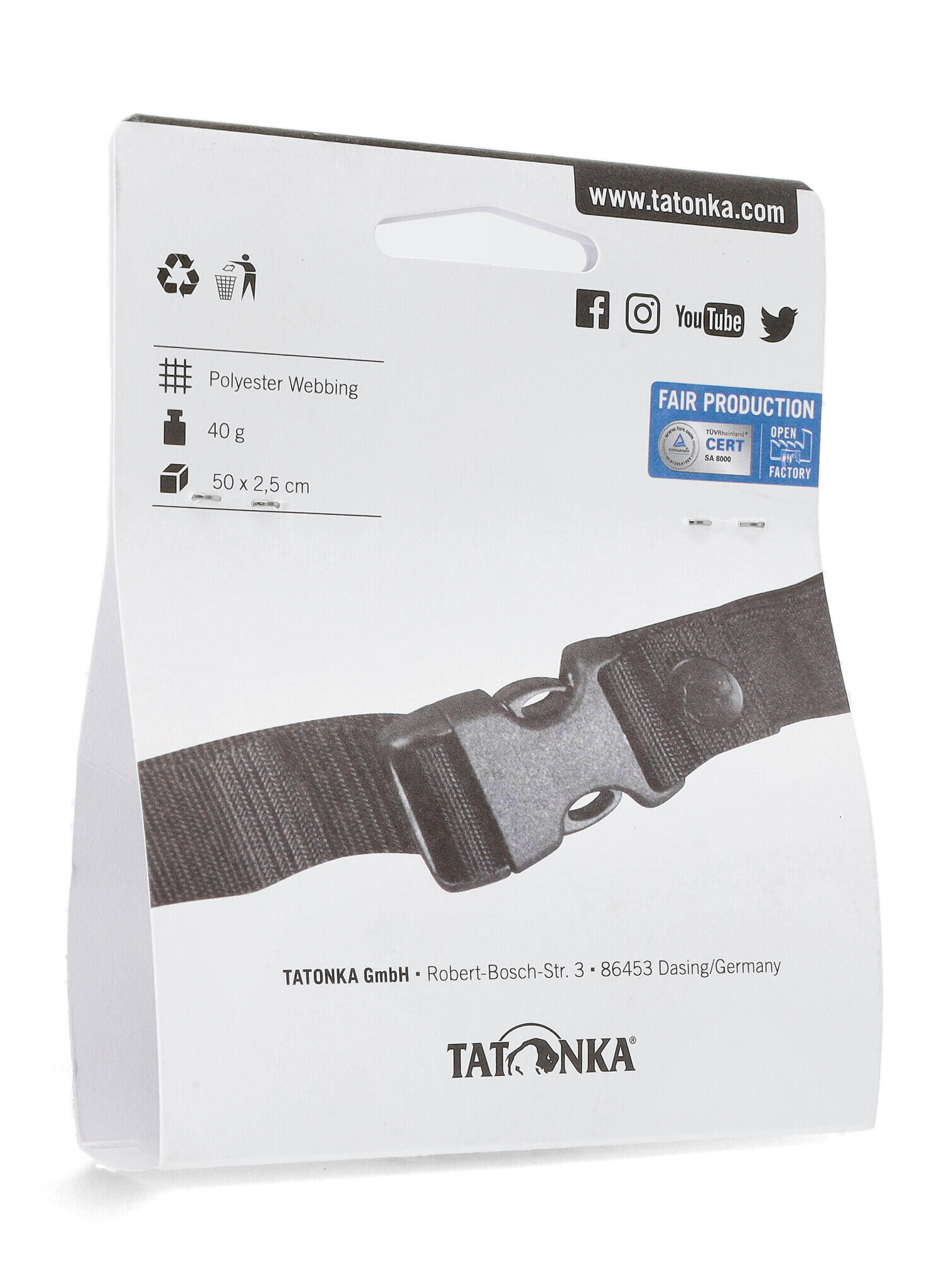 Pasek Tatonka Chest Belt 25 mm - black 6/6