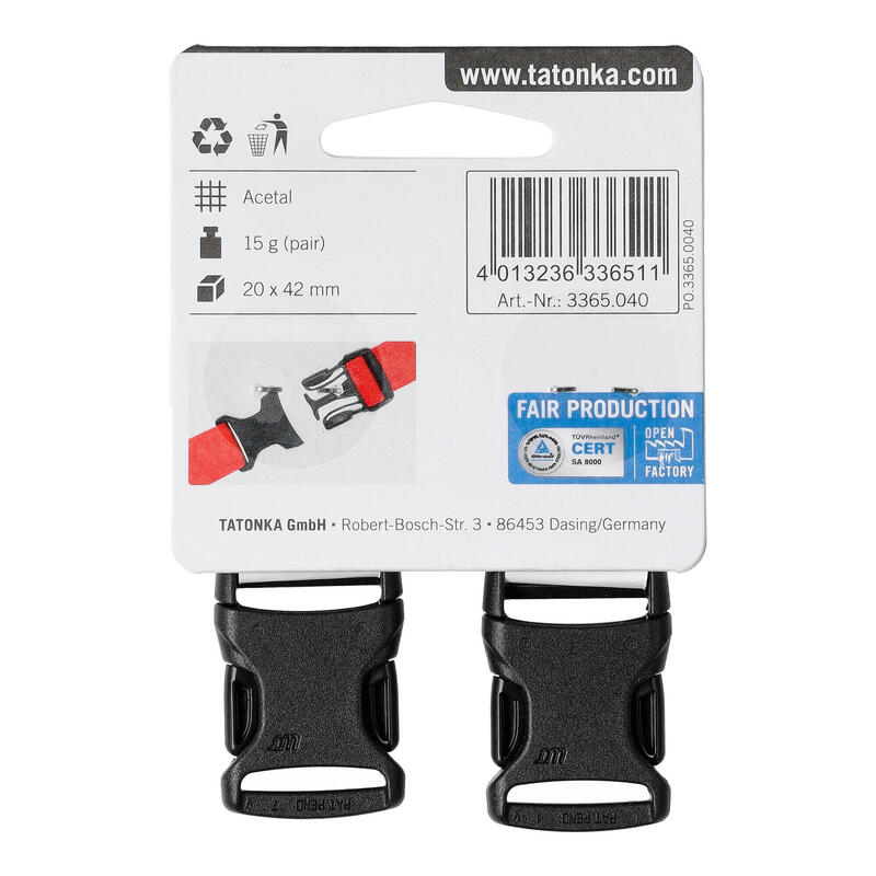 sporturi în aer liber - Cataramă SR 20 mm (pereche)