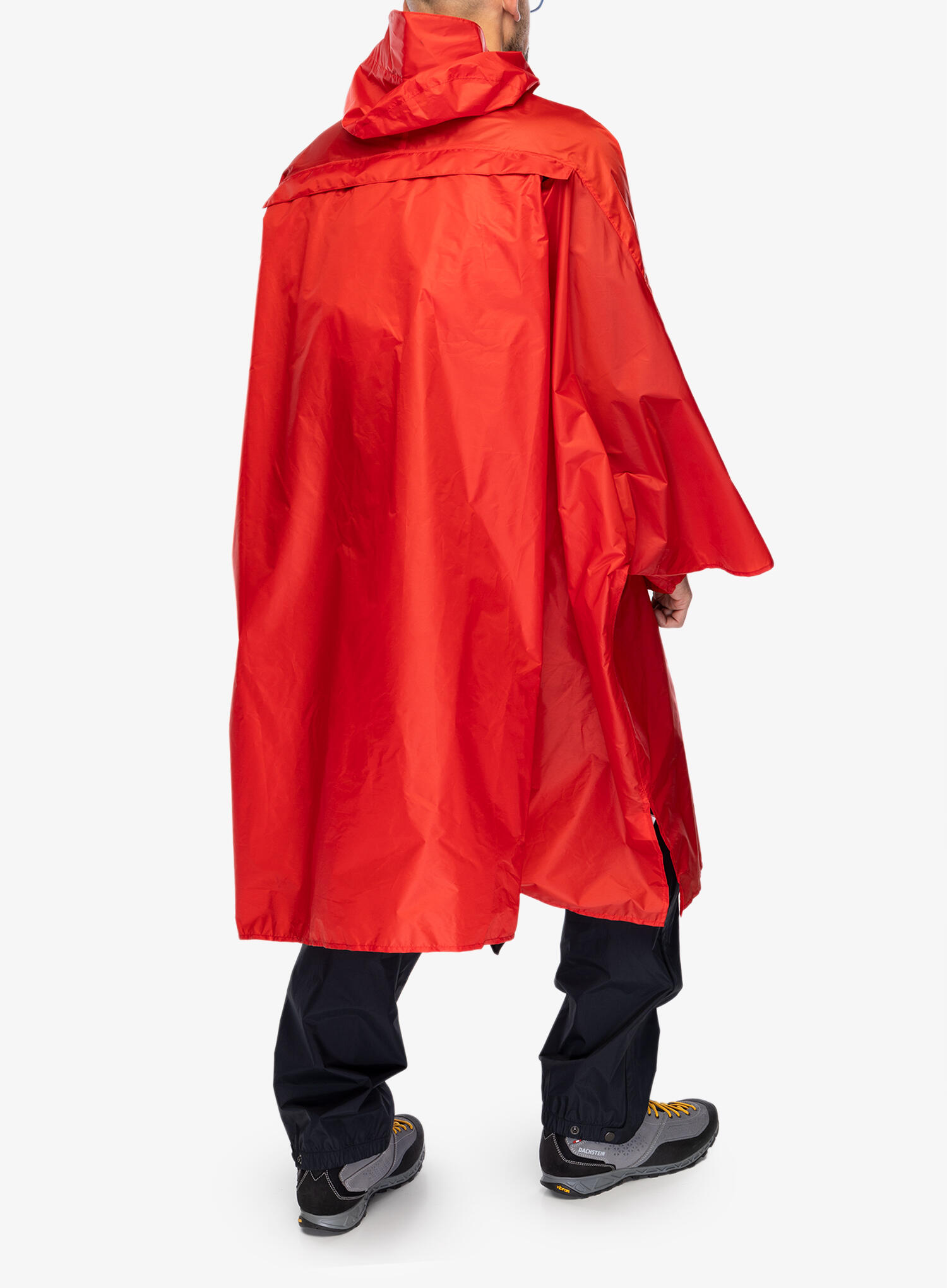 Rucksack-Regen-Poncho Cape red 2/7