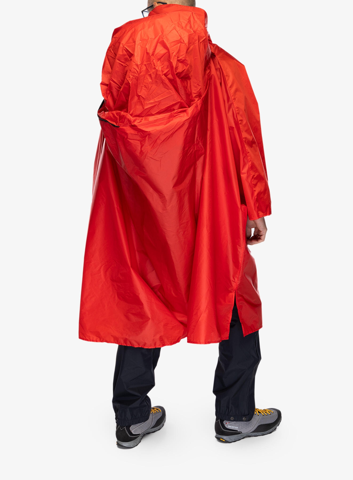 Rucksack-Regen-Poncho Cape red 4/7