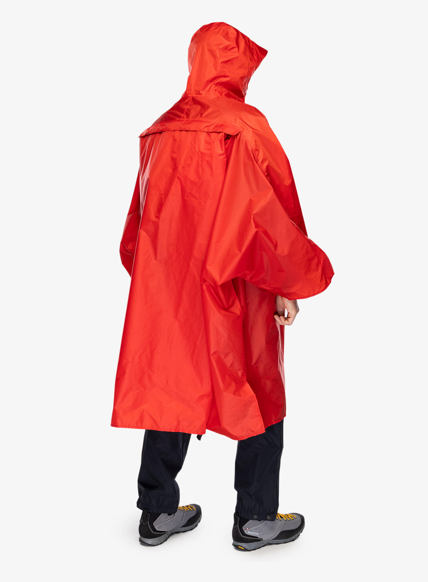 Rucksack-Regen-Poncho Cape red 5/7