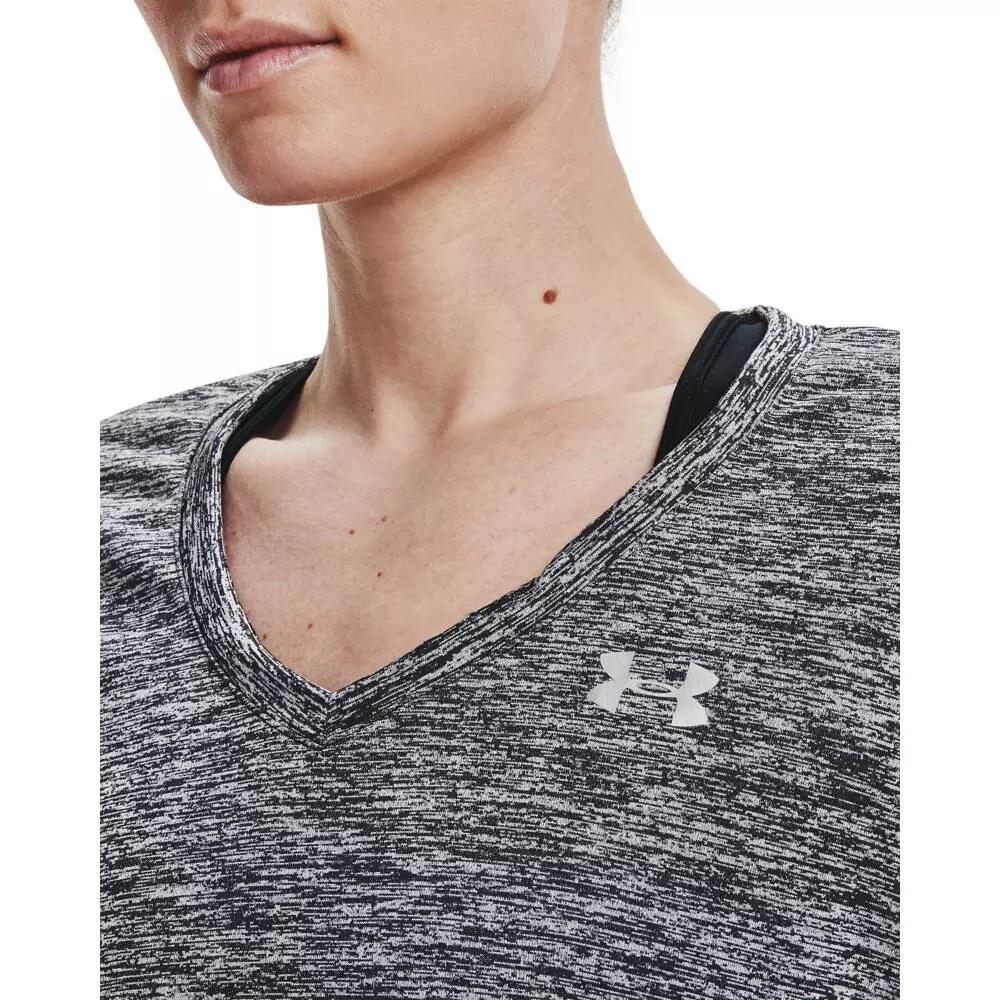 T-SHIRT COL V TWIST UNDER ARMOUR FEMME GRIS  Gris 5/7