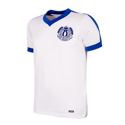 Retro voetbalshirt - heren - club brugge 1977 - 78 - wembley - wit - blauw