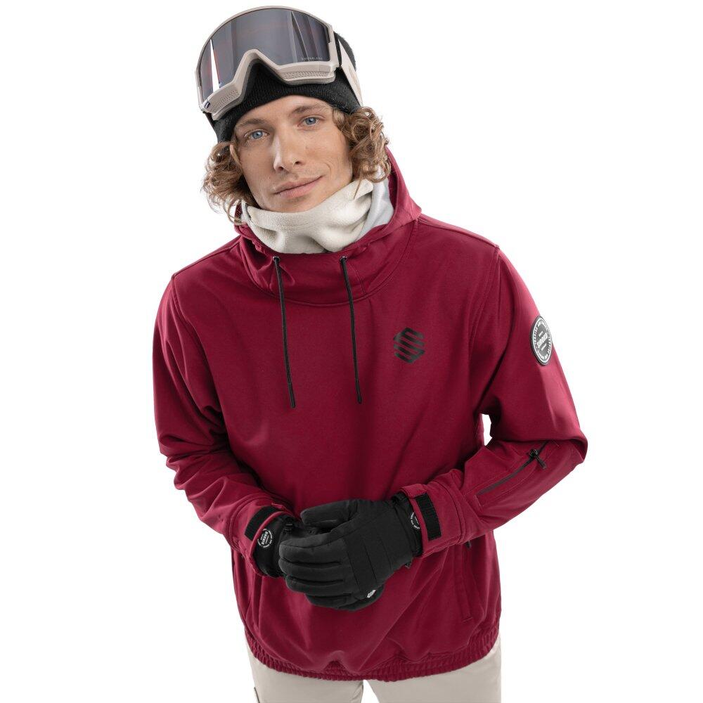 SIROKO Giacca da snowboard da uomo Sport invernali W1 Groenland Bordeaux