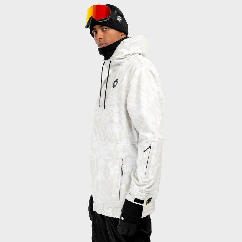 Jachetă de snowboard pentru bărbați W1 Tremblant Alb Zăpadă