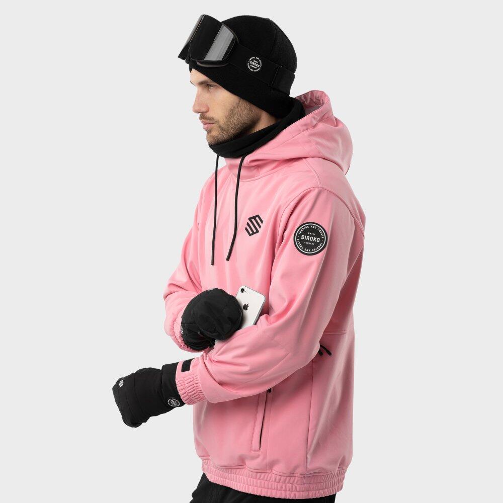 Camisola com capuz de snowboard homem W1 Dolomites - Rosa Chiclete 3/7