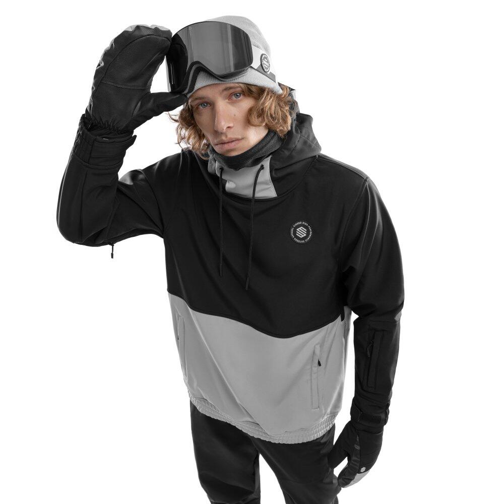 Jachetă de snowboard pentru bărbați W1 Boardslide Negru Zăpadă