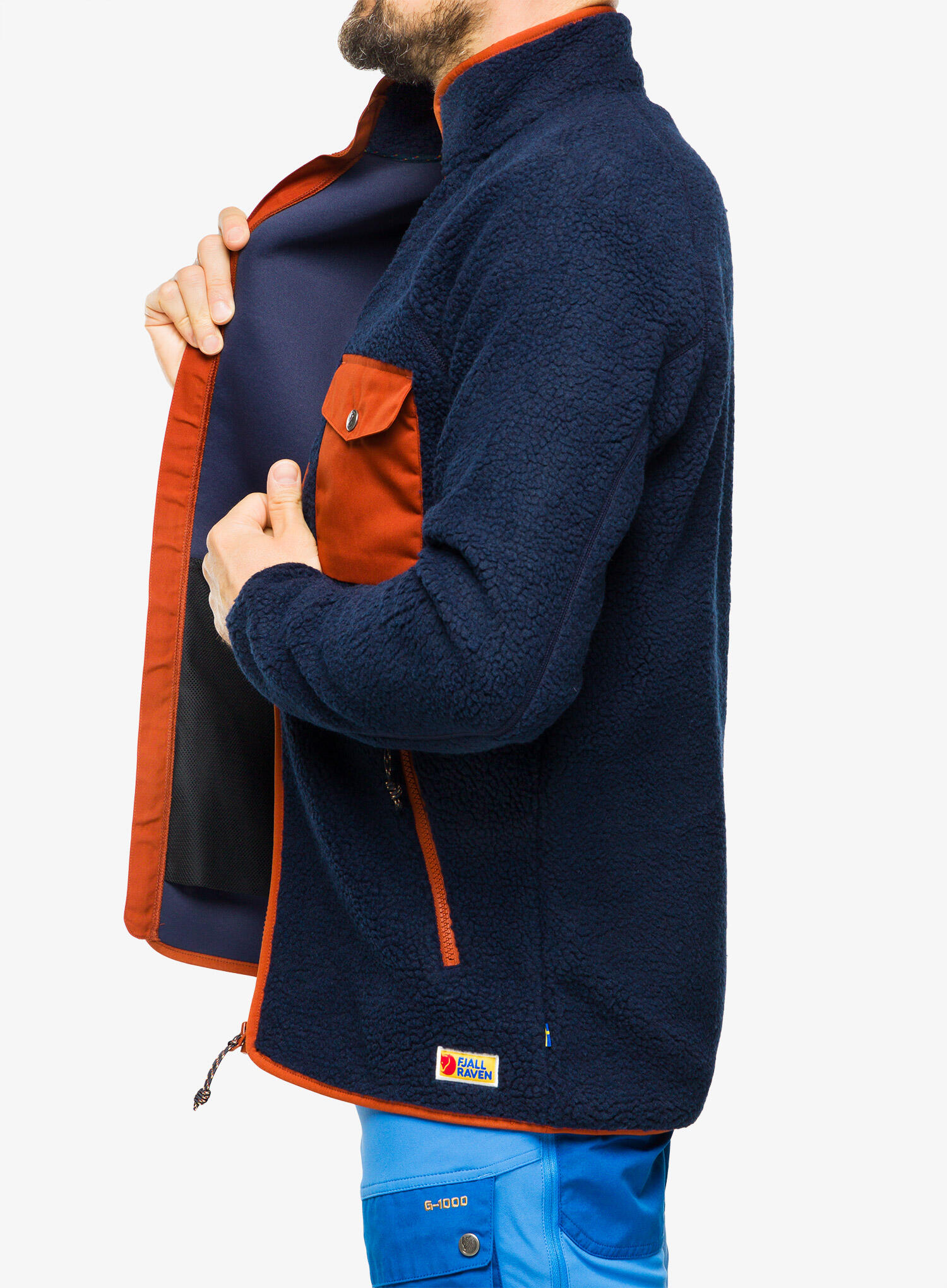 FJALLRAVEN Herren Teddyfleecejacke Vardag 6/7