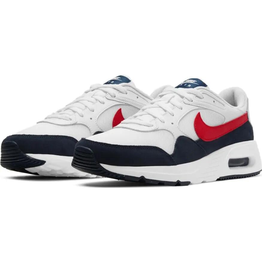 Chaussures - marche - homme - amorties - air max sc - blanc/rouge 2/2