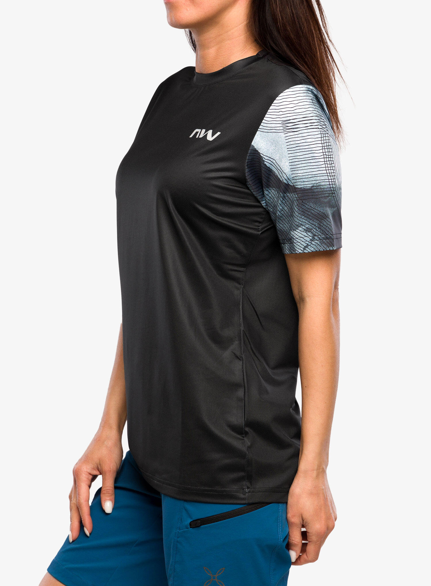 Maillot de manga corta para mujer Northwave Xtrail 2 Negro 4/7