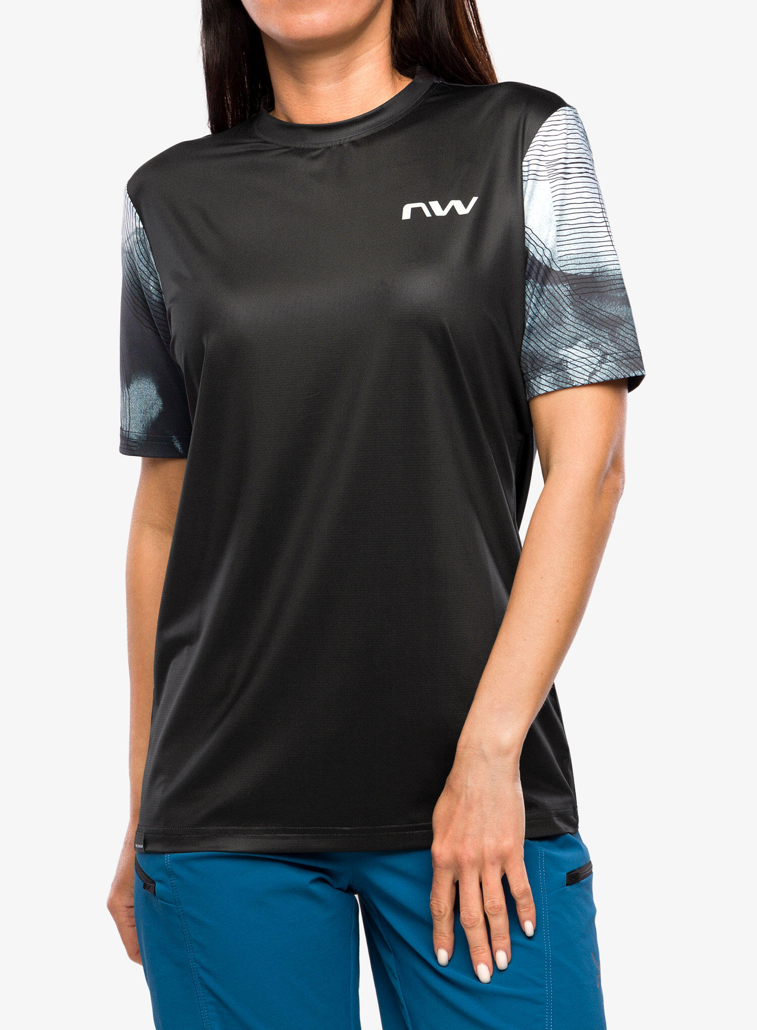 Maillot de manga corta para mujer Northwave Xtrail 2 Negro 3/7